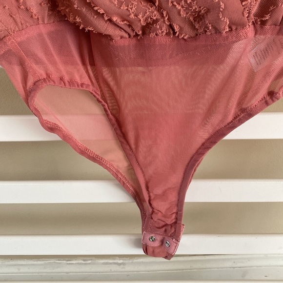 Lulu's Pink Textured Bodysuit - Picture 8 of 14